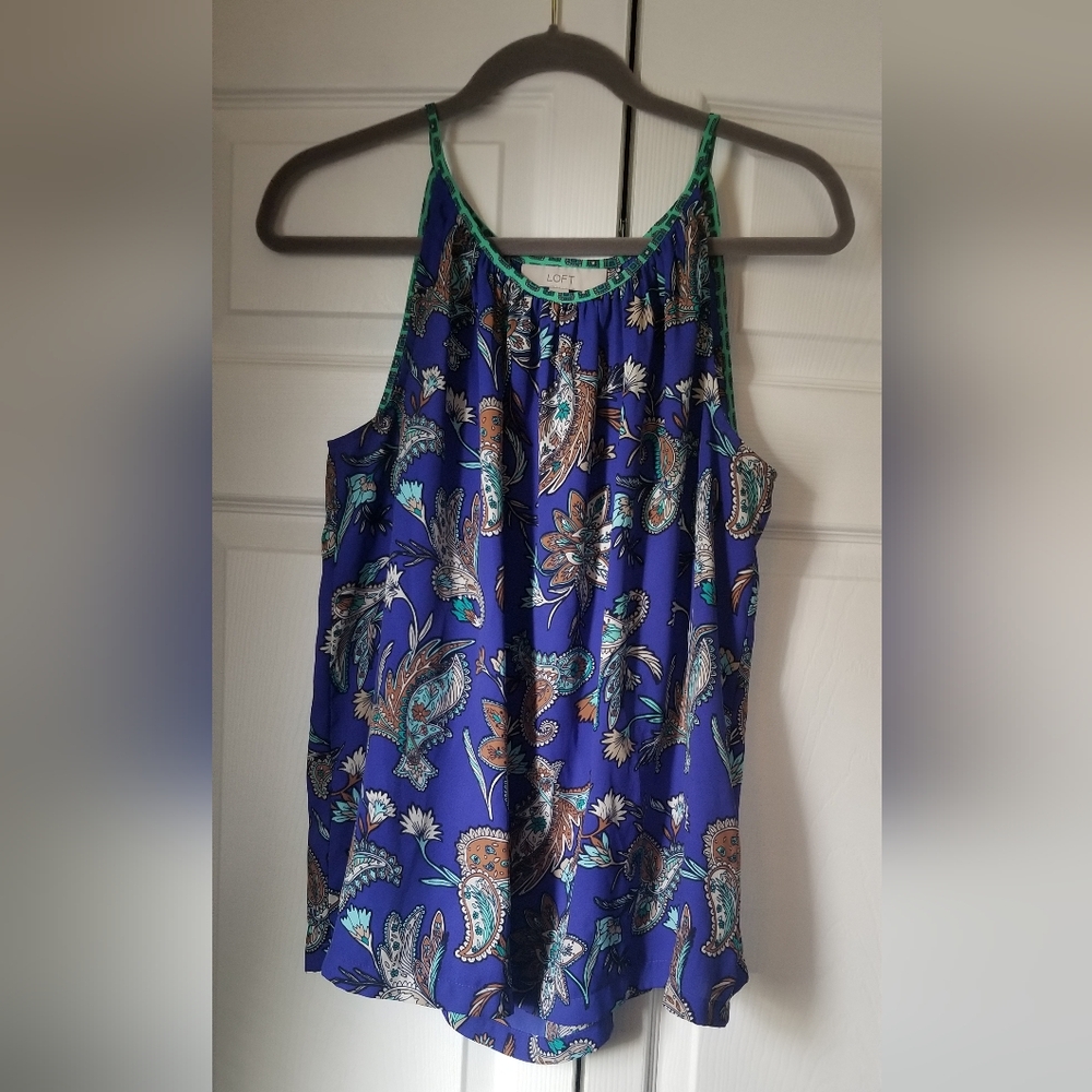 Ann Taylor Loft blue tank top